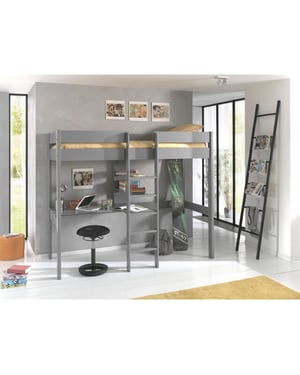 Lucevi pino hoogslaper + bureau 1400x200 cm -