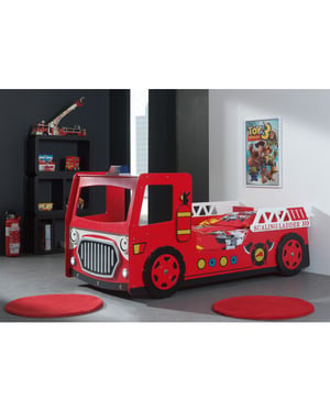 Lucevi carbeds fire truck bed 90 x 200 cm matras basic cool 90 x 200 x 10