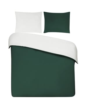 DoubleDry Dekbedovertrek 100% percal katoen eenpersoons 140x200/220 cm + 1