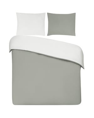 DoubleDry Dekbedovertrek 100% percal katoen eenpersoons 140x200/220 cm + 1