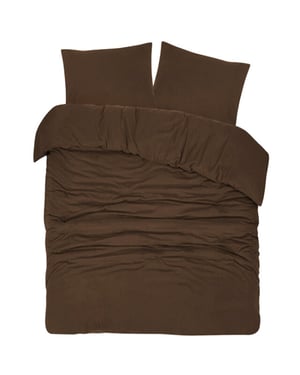 DoubleDry Dekbedovertrek flanel 100% zacht katoen eenpersoons 140x200/220 cm +