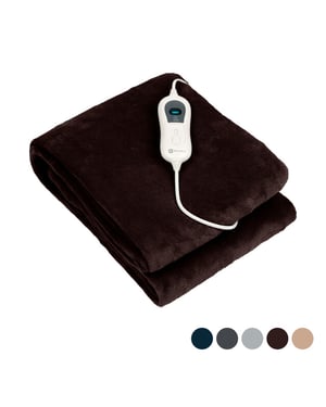 Nuvoo Elektrische bovendeken 180x160 cm xl automatische uitschakeling oververhittingsbescherming 3 standen 120w 2 persoons warmtedeken -