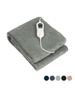 Nuvoo Elektrische bovendeken 160x120 cm l automatische uitschakeling oververhittingsbescherming 3 standen 120w warmtedeken licht