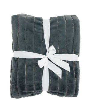 Unique Living bedsprei rib dark grey 260x240cm