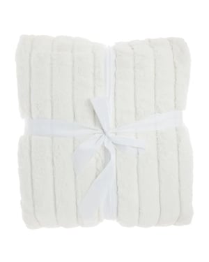 Unique Living bedsprei rib dove white 180x240cm
