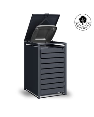 4gardenz ® kliko containerombouw 1 afvalbak weerbestendig antraciet