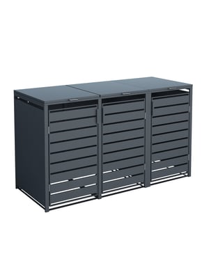 4gardenz ® kliko ombouw 3 kliko's containerombouw antraciet hoogwaardig