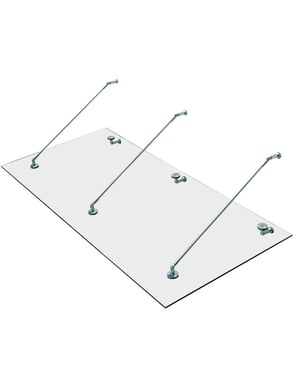 4goodz Glazen deurluifel gehard glas met rvs 200x90 cm