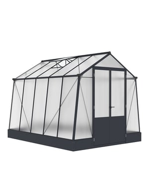 Westmann Aurora 810 tuinkas met fundering antraciet 309x248 cm