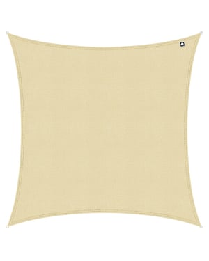 Kopu ® schaduwdoek vierkant 5x5 m 280 gram waterdoorlatend creme