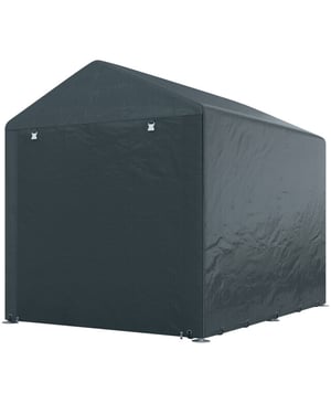 4goodz Kunststof tuinschuur met grote deur, roestvrij metalen frame, 218x160x172