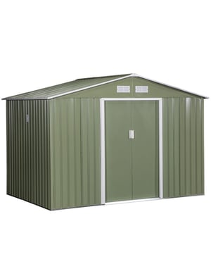 4goodz Outsunny gereedschapshuis metaal met bak 277x195x192 cm