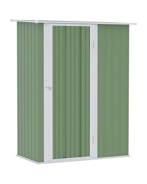 4goodz Outsunny stalen tuinkast balkonkast 84x142x189 cm grijs