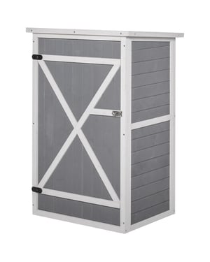 4goodz Outsunny tuinkast houten berging 56x75x115 cm /wit