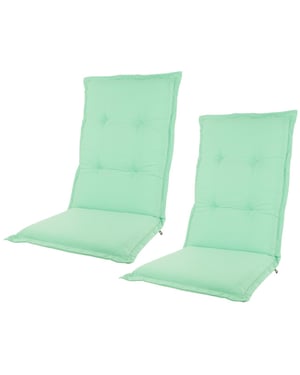 Kopu ® 2 stuks prisma aquamarine hoogwaardige tuinkussen hoge rug
