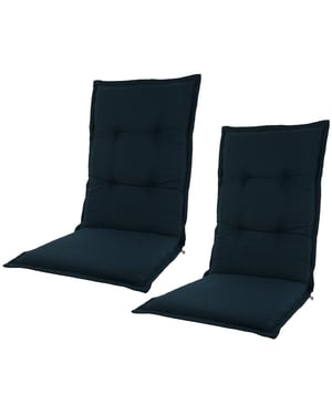 Kopu ® prisma navy comfortabeltuinkussen hoge rug 2 stuks