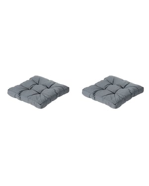 Madison florance zitkussen rib grey ca. 73x73 cm set van 2