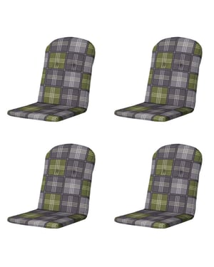 Madison kuipstoelkussen hoge rug patchy olive ca. 96x45 cm set van 4