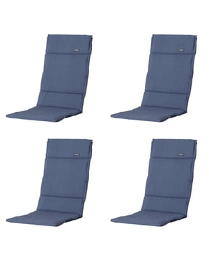 Madison tuinkussen fiber deluxe panama safier blue ca. 125x50 cm set van
