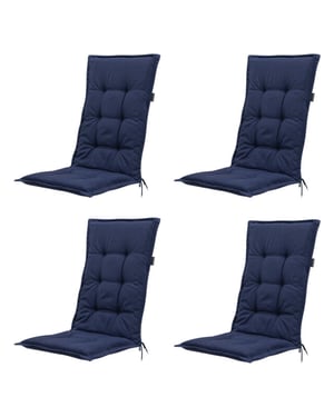 Madison tuinkussen lage rug panama indigo 105x50cm 4 stuks
