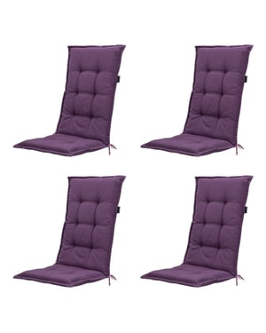Madison tuinkussen lage rug panama purple 105x50cm 4 stuks