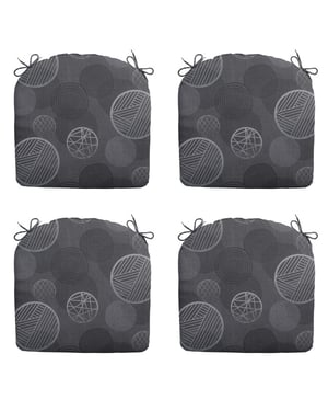 Madison zitkussen circle grey ca. 46x48 cm set van 4