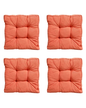 Madison zitkussen florance panama flame orange ca. 47x47 cm set van 4