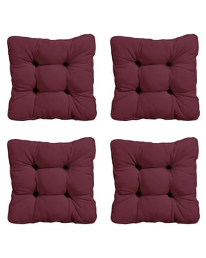 Madison zitkussen florance panama bordeaux ca. 47x47 cm set van 4