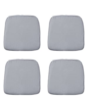 Madison zitkussen wicker panama light grey ca. 48x48 cm set van 4