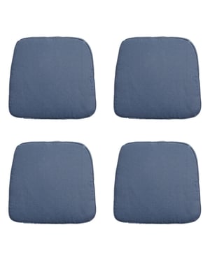 Madison zitkussen wicker panama safier blue ca. 48x48 cm set van 4
