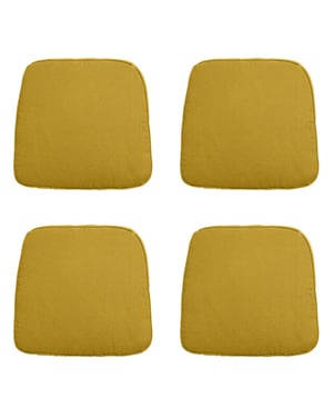 Madison zitkussen wicker panama mustard ca. 48x48 cm set van 4