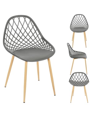 Home Deco Factory Murcia 4 stuks comfortabele tuinstoelen -