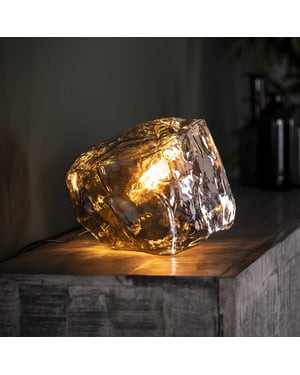 Hoyz Hoyz tafellamp rock chromed industrieel lamp in rots