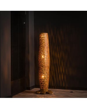 Hoyz vloerlamp m bars teakhout 145cm