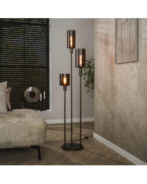Hoyz vloerlamp sepiora getrapt 3-lichts sienna brown