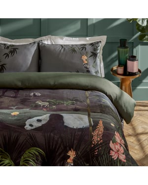 Botanical Riches Chuan Exotic Jungle Duvet Cover Set, Double, Nightfall