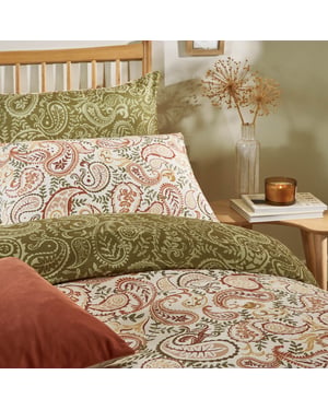 Duvet Day Anika Paisley Printed Soft Touch Duvet Cover Set, Double, Multi