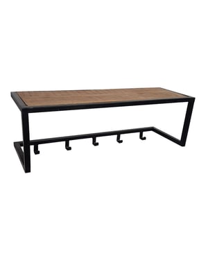 Brix kapstok abby mangohout en gecoat staal 26x75x35