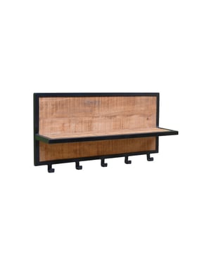 Brix kapstok caro mangohout en gecoat staal 15x70x30