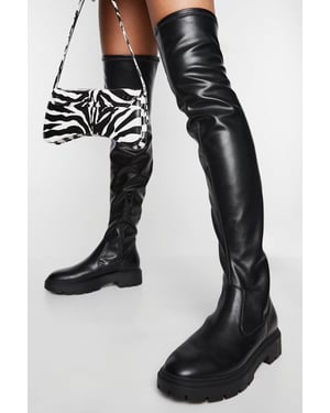 Chunky Flat Over The Knee Boots