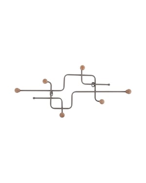 Present Time coat rack metro cool grey