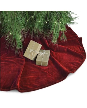 Unique Living treeskirt kelsey 120Øcm red kerstboomkleed