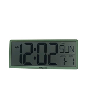 Karlsson wand/tafelklok retro lcd jungle