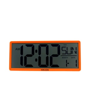 Karlsson wand/tafelklok retro lcd helder