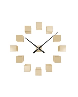 Karlsson wandklok diy cubic metallic metallic gold- Ø40cm
