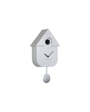 Karlsson wandklok modern cuckoo metallic metallic silver