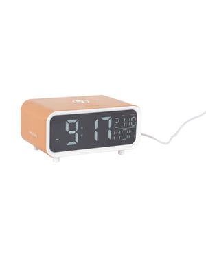 Karlsson wekker chunky led w. phone charger oker