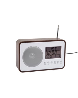 Karlsson wekker fm radio donker hout