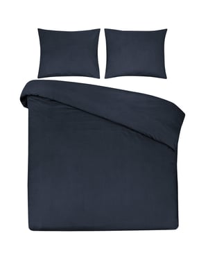 DoubleDry Dekbedovertrek 100% natuurlijk katoen lits jumeaux 240x200/220 cm +