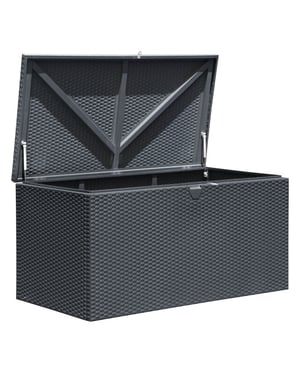 Lifetime Kunststof kussenbox staal 509 ltr 132x70x67cm antraciet